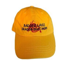 Badger Lake Dragon Boat‎ Bash Yellow Adjustable Cotton Baseball Cap